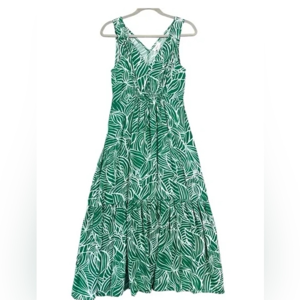 Jopna Green Print Tank Style Maxi Dress S